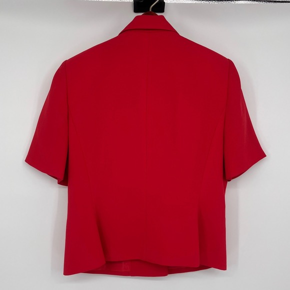 Vintage Y2K Le Suit Women's Blazer Skirt Set Size 8 Red Career Business Office - Picture 5 of 15